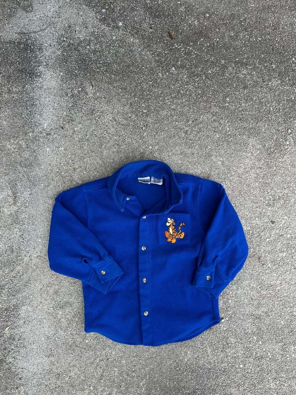 Vintage The Disney Catalog Tigger Fleece Button Down Shirt Size 4/5